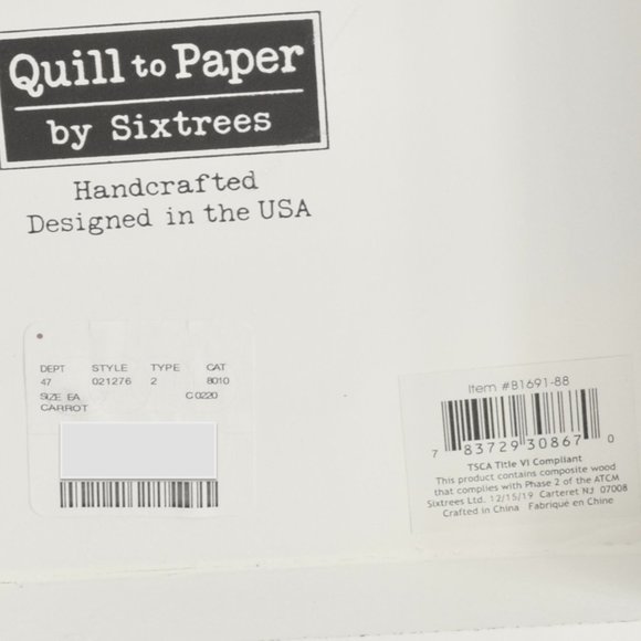 NEW Quill to Paper by Sixtrees Happy Easter Wooden Bunny Sign - Picture 9 of 9